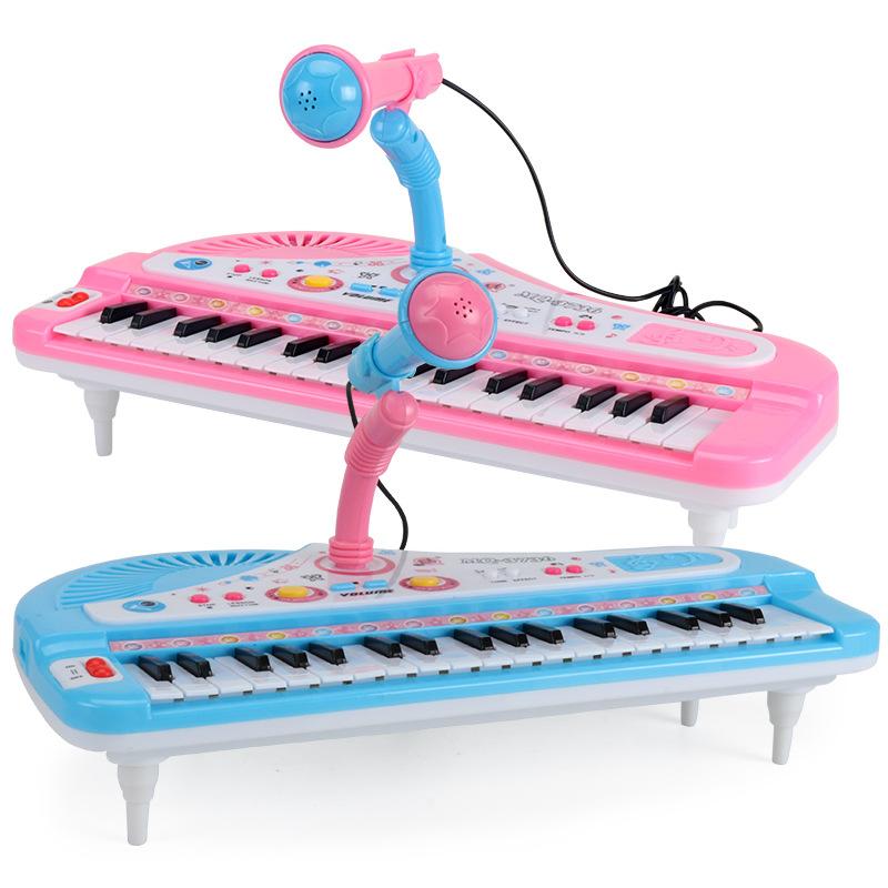 Đàn organ điện tử mini dành cho trẻ em giá thấp nhất Bộ gõ piano đa chức năng 37 phím có micrô micrô nhạc cụ giáo dục sớm cho bé