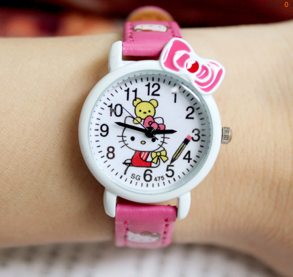 Đồng Hồ Trẻ Em KITTY DH04 Hình Hello Kitty cho bé gái (Hình Chụp Thật