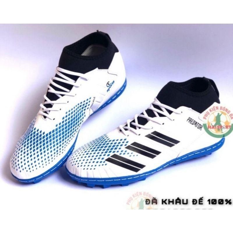 Giày đá bóng sân cỏ nhân tạo cao cổ Predator 2020 -Khâu kín đế 100% - Tặng Tất -Giày đá banh cao cổ