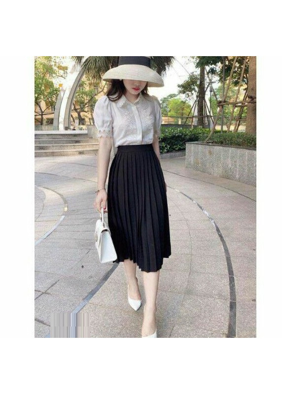 CHÂN VÁY XẾP LY MIDI DẬP LY DÁNG DÀI CỰC ĐEP Ạ