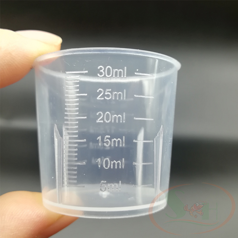 Cốc nhựa 30ml chia vạch đong dung tích chất lỏng dung dịch bể cá tép thủy sinh