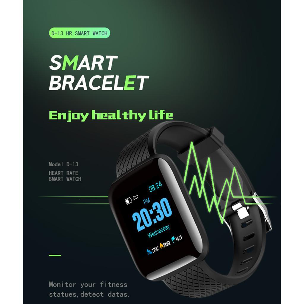 2X 116plus Bluetooth Smart Bracelet Touch  Smart Wristband Black