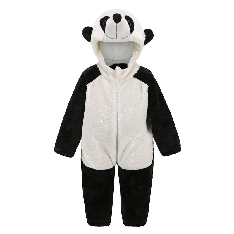 Bé Bé Trai Và Bé Gái Quần Áo Sơ Sinh Năm 2019 Áo Liền Quần Liền Hình Gấu Trúc Dễ Thương Có Mũ Trùm Đầu Rompers Tập Đi Ngoài Trời Mùa Đông Quần Áo