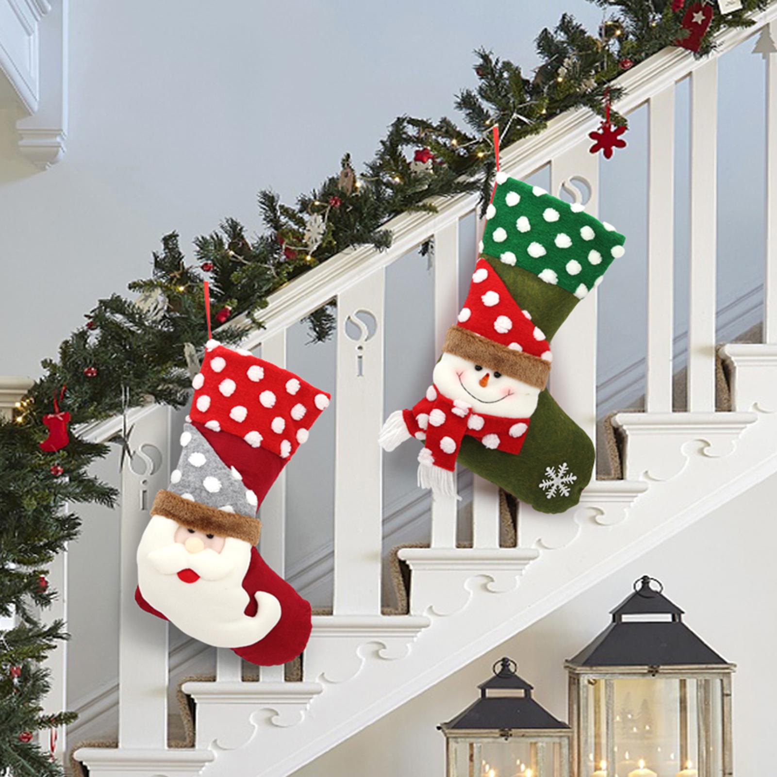 Set 2 Vớ Treo Cho Trang Trí Giáng Sinh Và Ngày Lễ Gia Đình Xmas Nhiều Kiểu Dáng