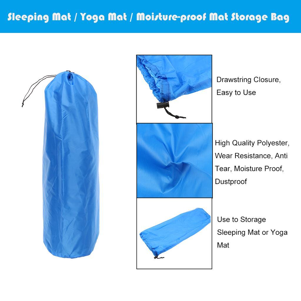 3x Sleeping Pad Yoga Mat Storage Bag Waterproof Dustproof Blue