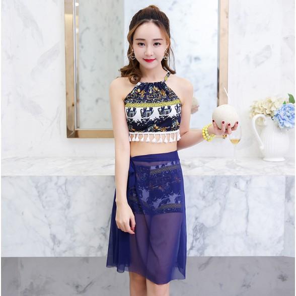 Bikini đi biển thổ cẩm siêu đẹp tặng kèm khăn