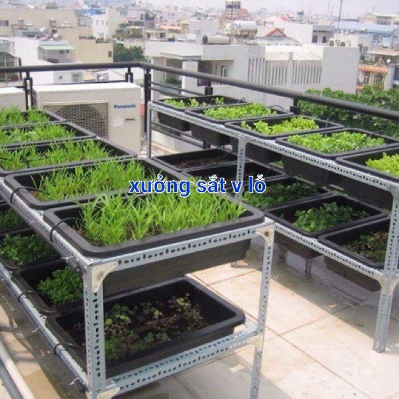 Kệ trồng rau Thông Minh 4 tầng 8 khay nhựa đa năng