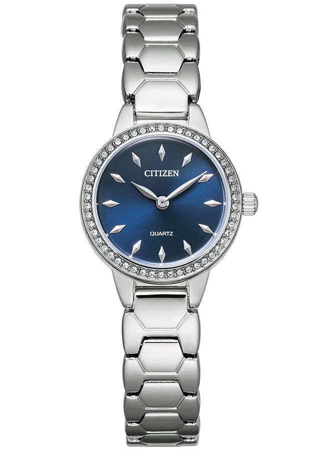 Đồng Hồ Nữ Citizen Đính Đá Swarovski Dây Thép Không Gỉ EZ7010-56L - Mặt Xanh