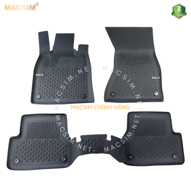 Thảm lót sàn ô tô nhựa TPE Silicon Audi A7 ( C7) 2010- 2018 Black Nhãn hiệu Macsim