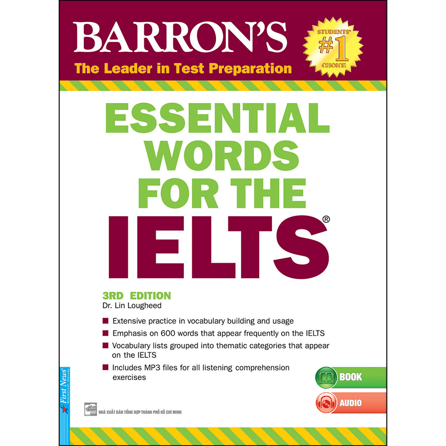 Combo 2 Cuốn :  Barron'S_IELTS Practice Exams 3rd Edition + Essential Words For The IELTS 3rd Edition (Tái Bản)