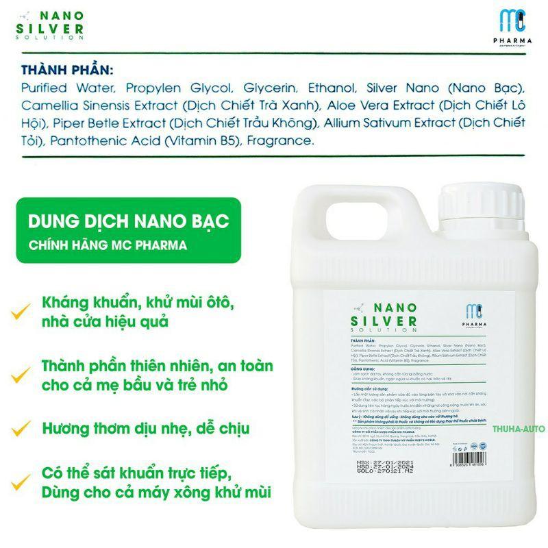 Dung dịch phun khói khử khuẩn Nano silver (can 1L