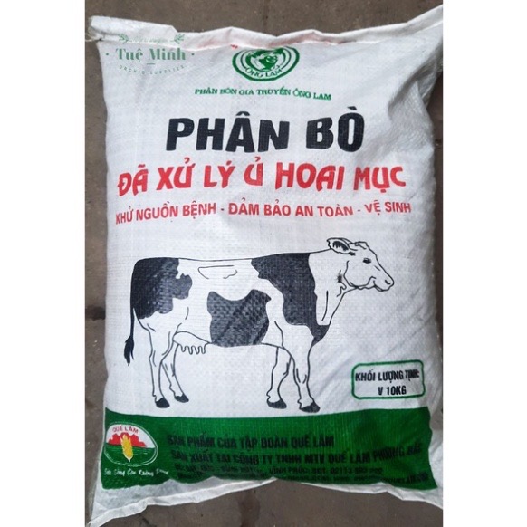 Phân bò đã xử lý ủ hoai mục Quế Lâm bao 10kg