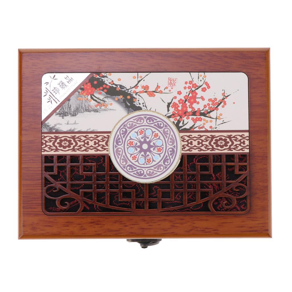 Chinese Style Wooden Jewelry Box Storage, Luxury Wood Necklace Organizer for Women Men, Luxury Case for Earrings Bracelets Watches