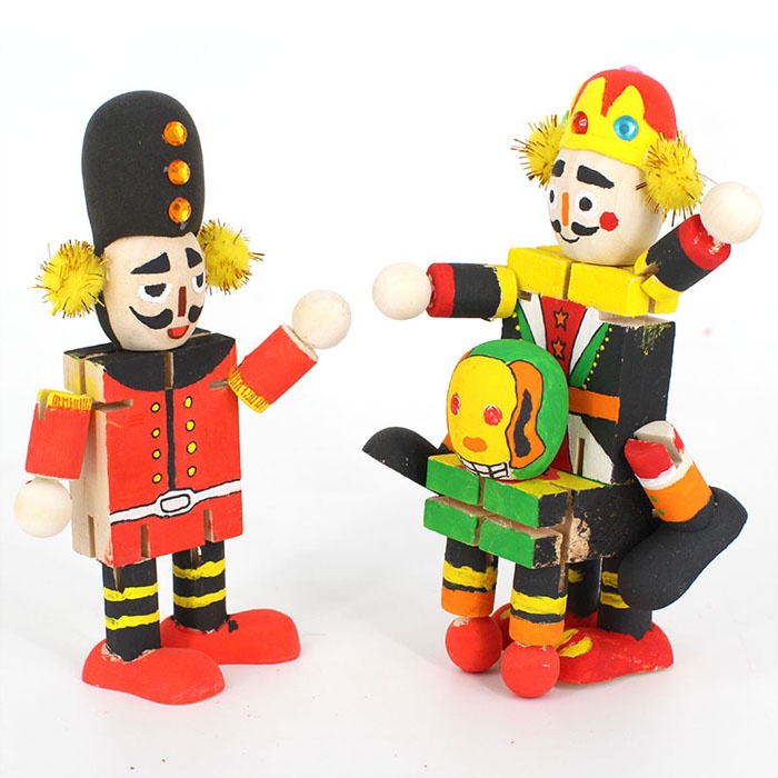 Đồ chơi trí tuệ - Búp bê gỗ cho bé tô màu sáng tạo