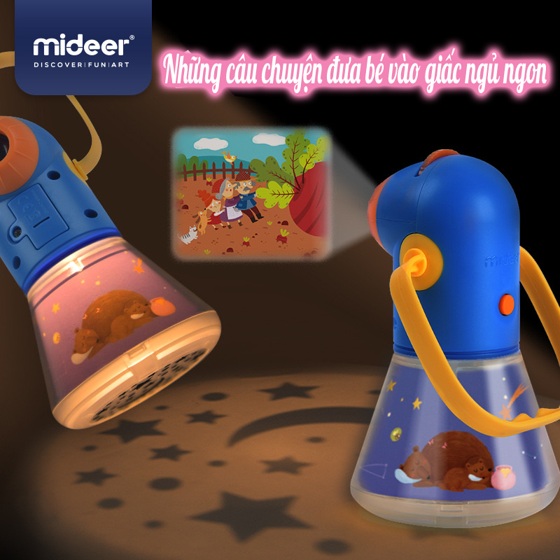 Đồ Chơi Đèn Pin Kể Chuyện Mideer Phiên Bản 12 Truyện - Mideer StoryBook Torch (có bản dịch tiếng Việt)