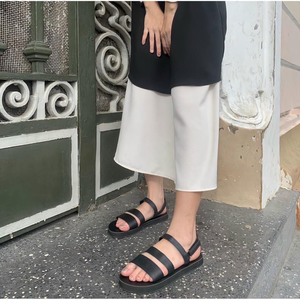 Sandal nữ sandal đồng nai ( đế đen quai hậu đen ) size từ 35 nữ đến 42 nữ