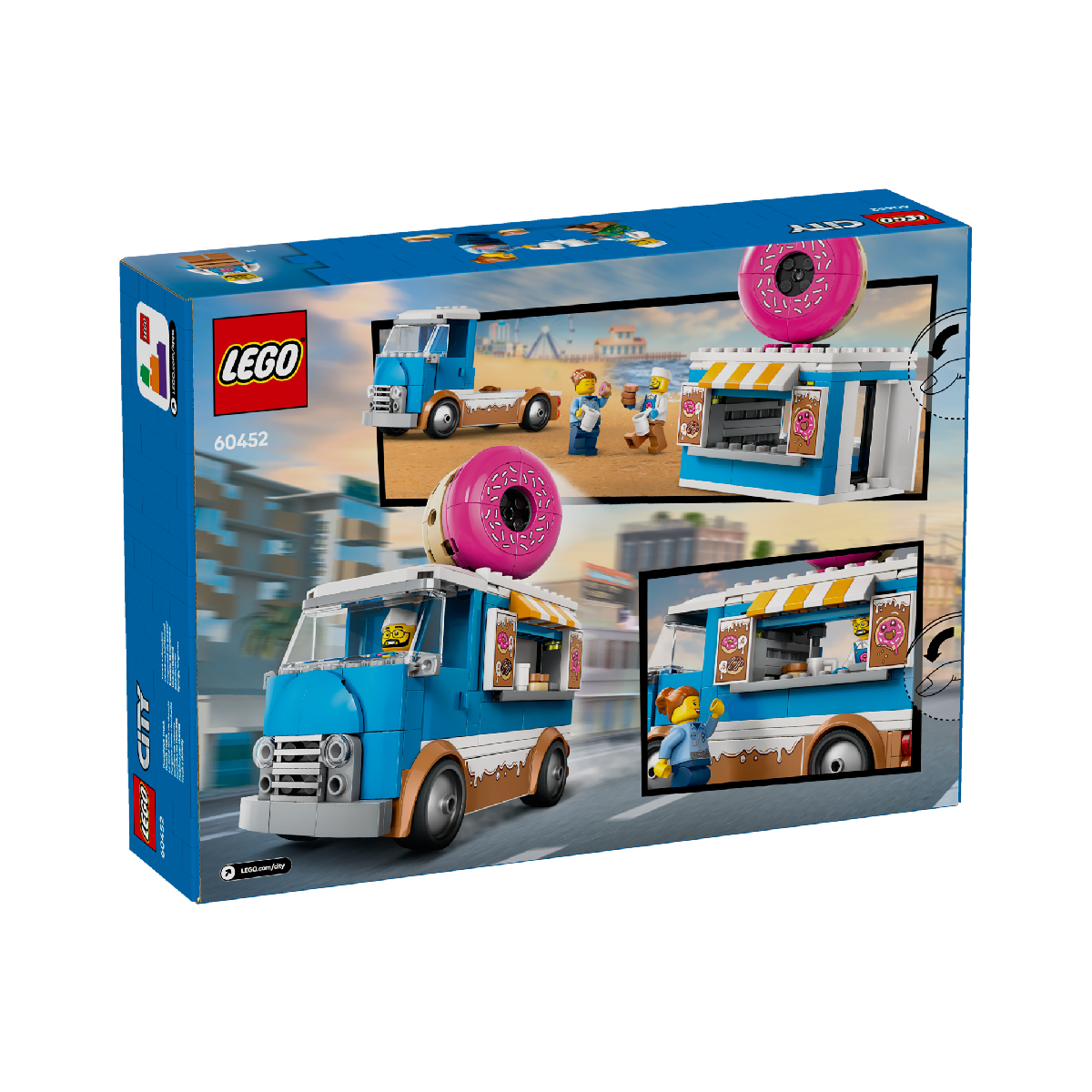 LEGO CITY 60452 Đồ Chơi Lắp Ráp Xe Bánh Donut Di Động (196 chi tiết)