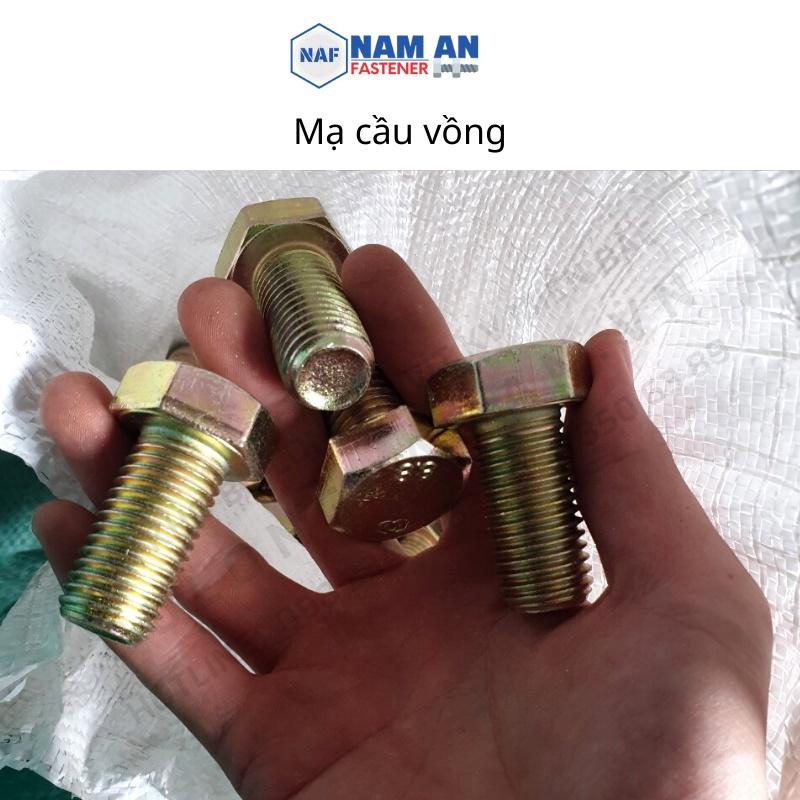 Bulong M14 cấp bền 8.8, bu lông lục giác M14, bu lông 8.8, độ dài: 40-&gt;150 mm. Màu: Đen, Vàng, Trắng