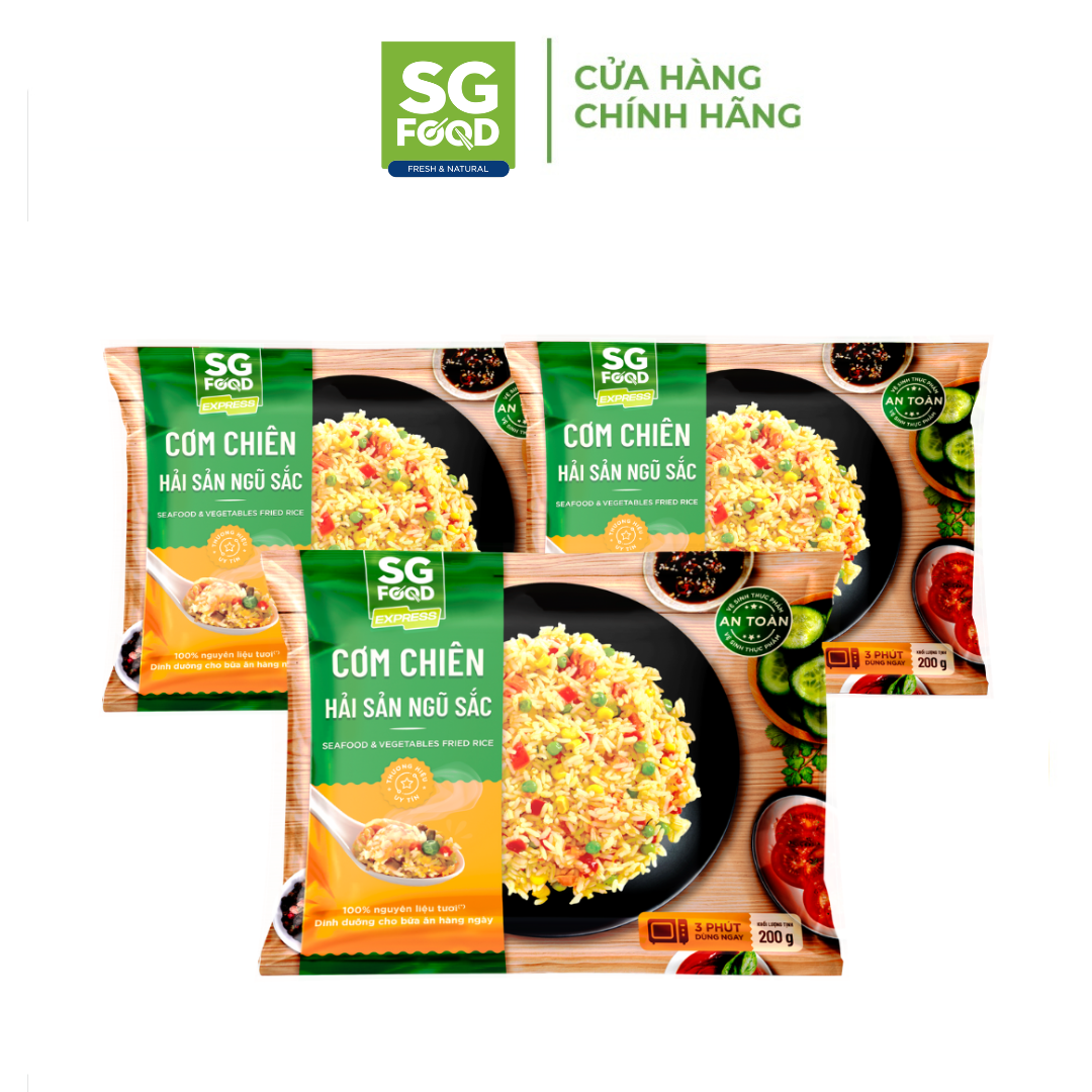 Combo 3 cơm chiên hải sản ngũ sắc Sài Gòn Food 200g