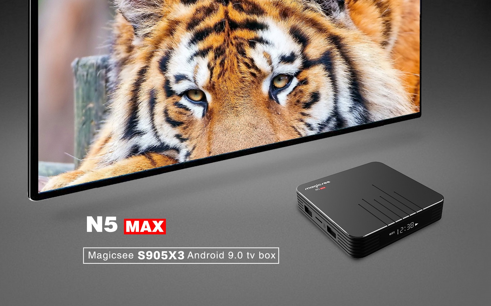 Tivi box N5 MAX ĐIỀU KHIỂN GIỌNG NÓI 1 CHẠM BÀN PHÍM CHUỘT BAY PRO RAM 4G ROM 32G S905X3 android 9 - Hàng Nhập Khẩu