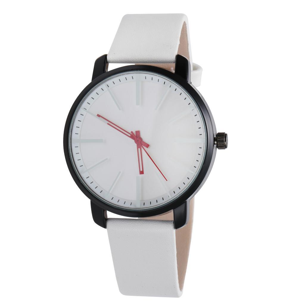 Men's Watch PU Leather Band Analog Quartz Wrist Watches Fashion Gift