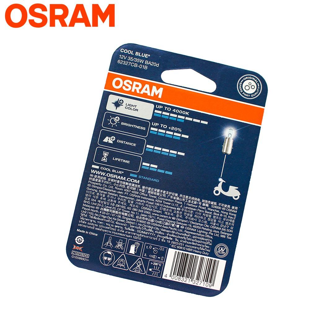 Bóng đèn HALOGEN OSRAM SCR, Vespa Zip tăng sáng trắng Xenon (62327CB-01B) - Hàng chính hãng