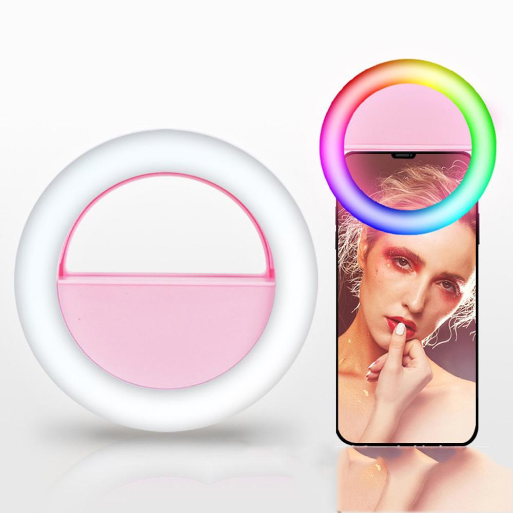 Selfie Ring Light RGB LED Tích hợp pin sạc cho điện thoại thông minh