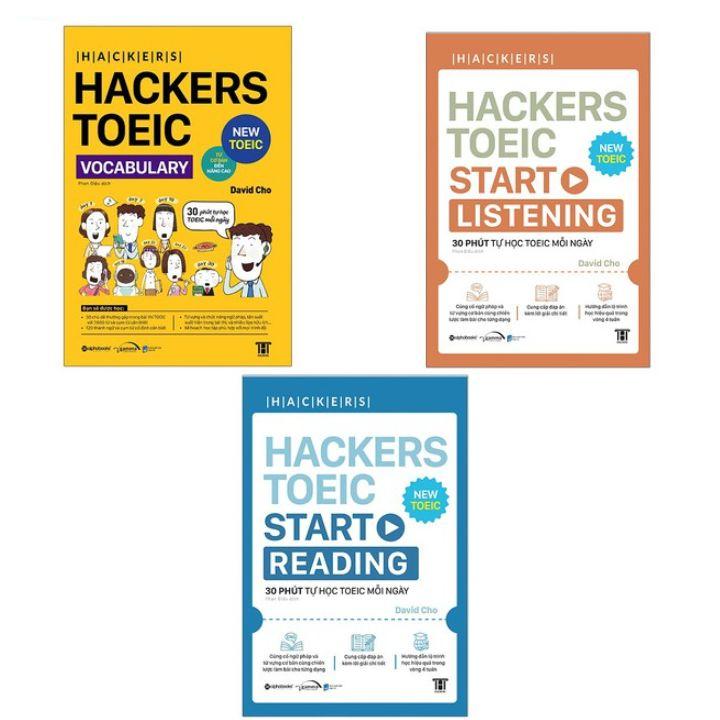 Combo Hackers TOEIC : VOCABULARY + START READING + START LISTENING - Bản Quyền