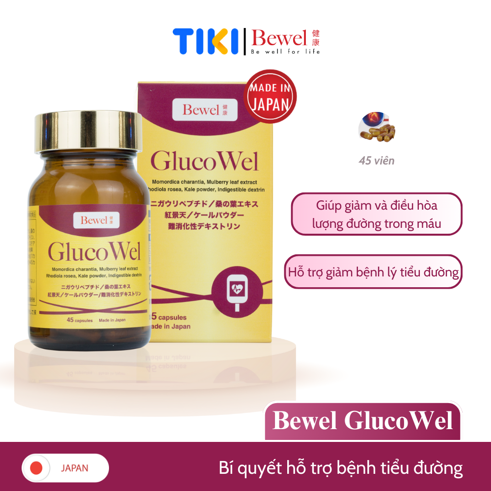 Thực phẩm chức năng hỗ trợ điều trị tiểu đường từ Nhật Bản Bewel Glucowel 