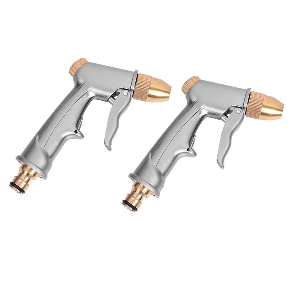 2 Garden Hose Nozzle Hand Sprayer Heavy Duty Metal Water Spray