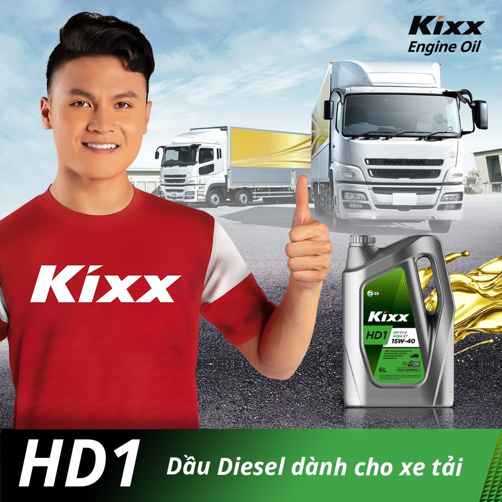 Nhớt Động Cơ Máy Dầu KIXX HD1 CI-4 E7 10W40 6L | Nhập khẩu Hàn Quốc