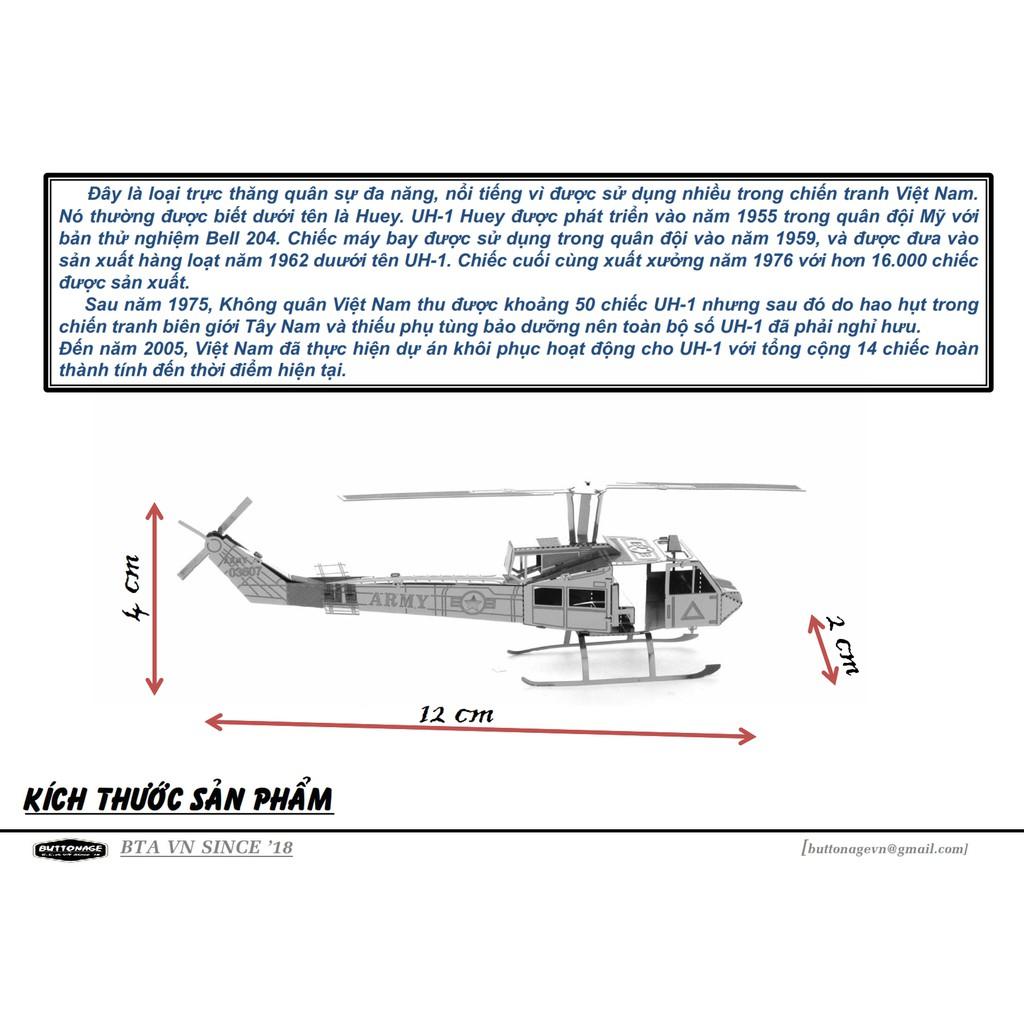 Mô Hình Lắp Ráp 3d Trực Thăng UH-1 HUEY