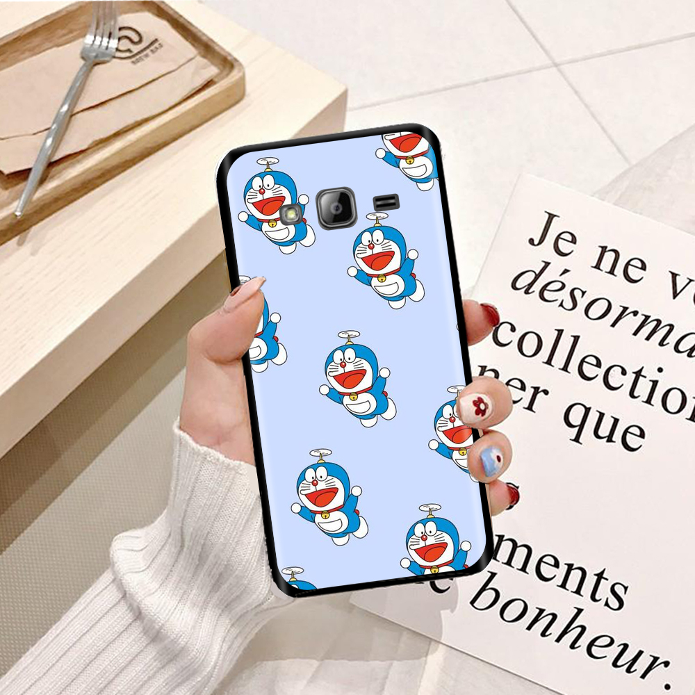 Ốp lưng điện thoại Samsung Galaxy J3 2016 viền silicon dẻo TPU  hình Doremon Dễ Thương - Hàng chính hãng