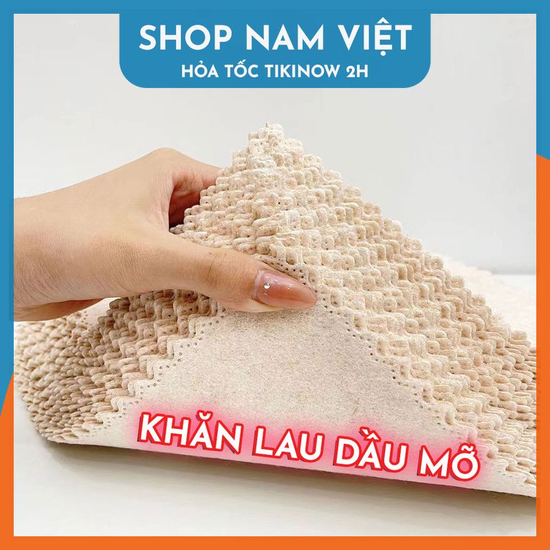 Khăn Xơ Mướp Lau Dầu Mỡ, Vệ Sinh Nồi Chảo, Lau Bếp