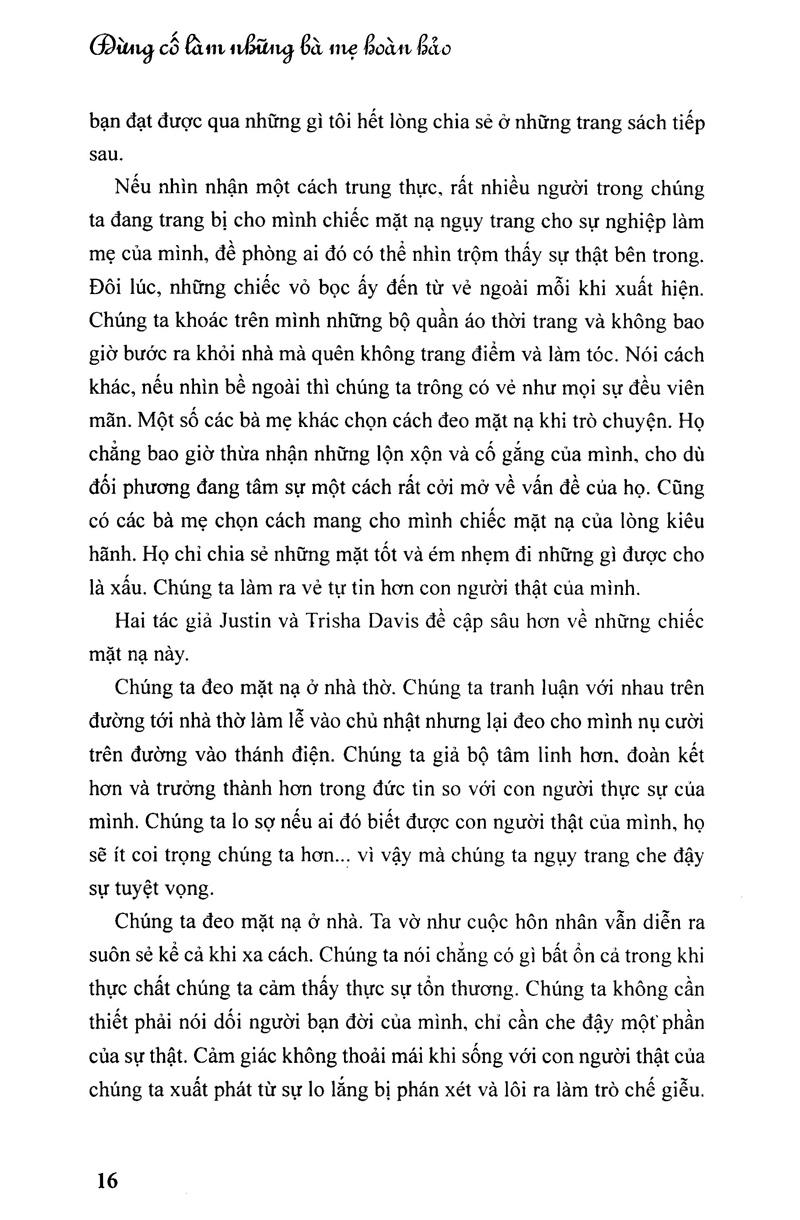 Đừng Cố Làm Những Bà Mẹ Hoàn Hảo