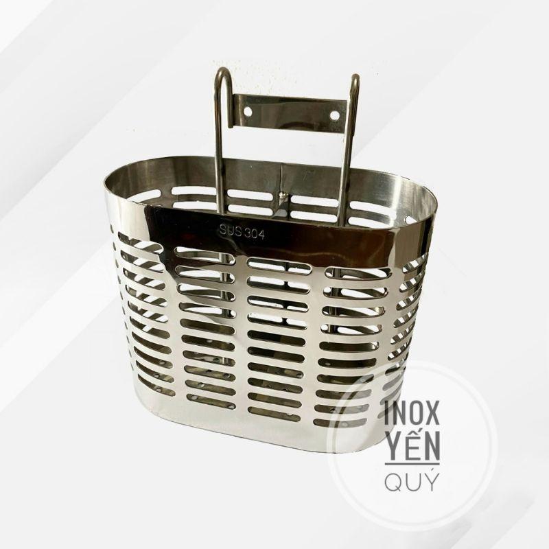 INOX304 ỐNG ĐŨA 2 NGĂN BẦU DỤC INOX DẦY SÁNG BÓNG..GIỌ ĐŨA 2 NGĂN
