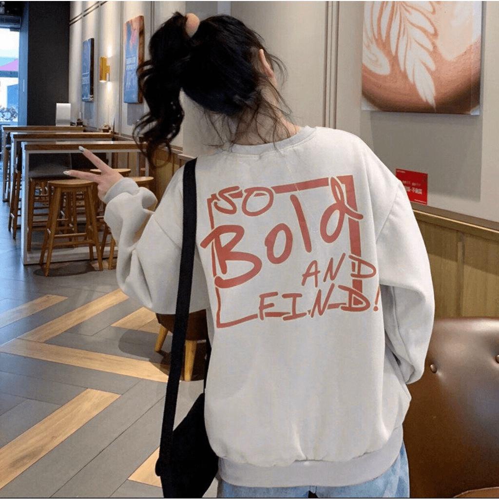 Áo hoodies cổ tròn phong cách hàn