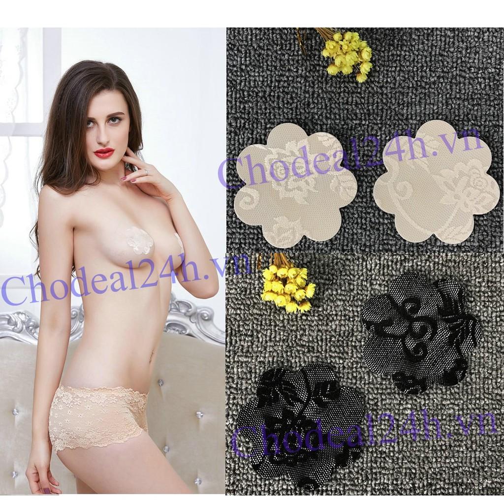 Bộ 12 miếng dán đầu ngực loại vải ren