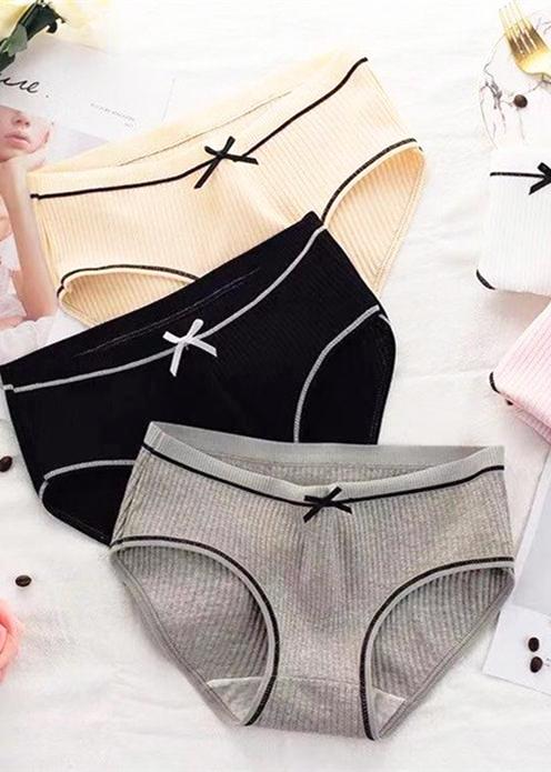 Combo 5 quần lót nữ đính nơ chất cotton cao cấp kháng khuẩn thấm hút mồ hôi QL03