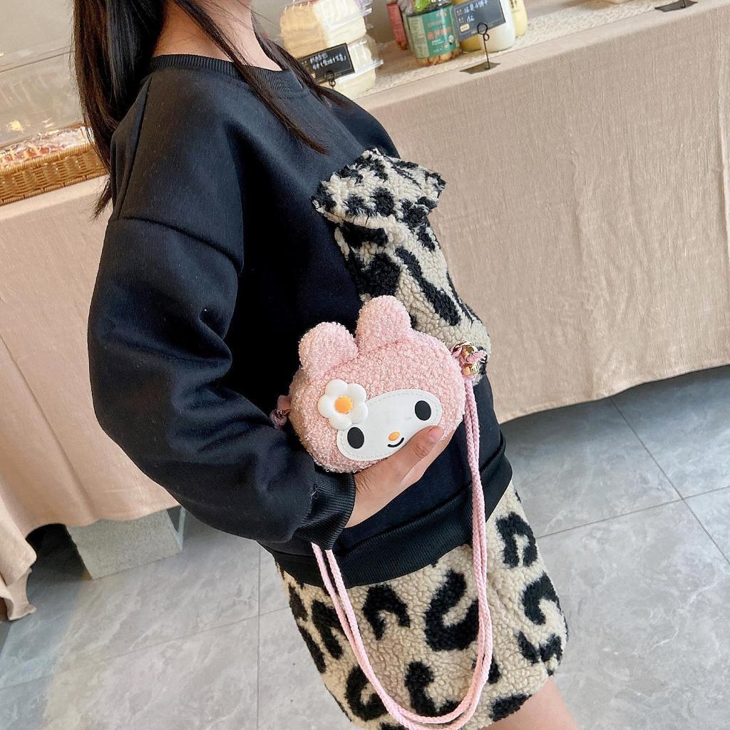 Túi Đeo Chéo Thời Trang Cho Bé Gái 8*12*5cm Mẫu Thỏ Hoa Cúc