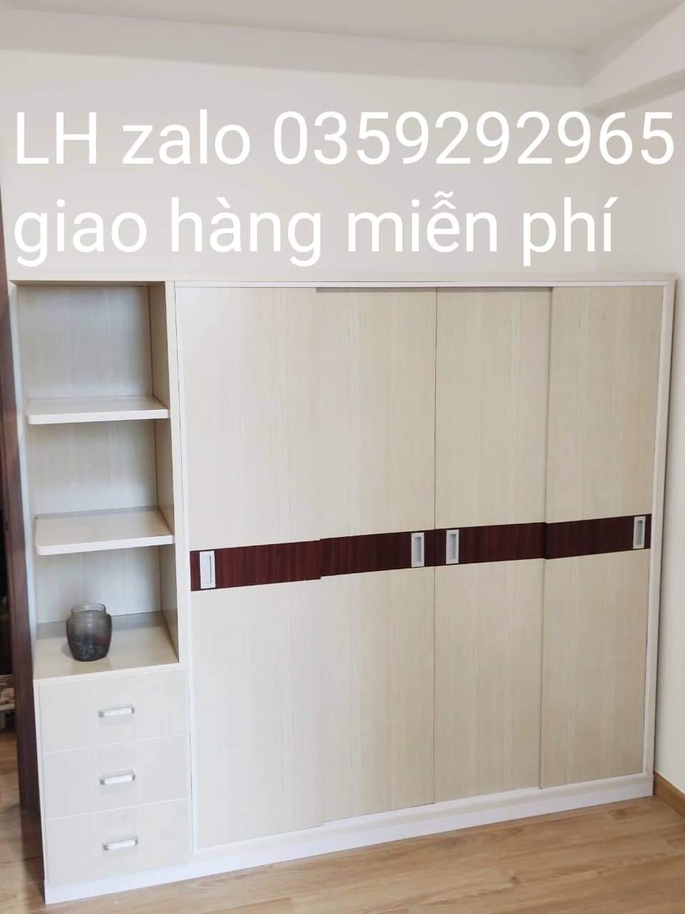 Tủ nhựa đài Loan 4 cánh 1 kệ cửa lùa