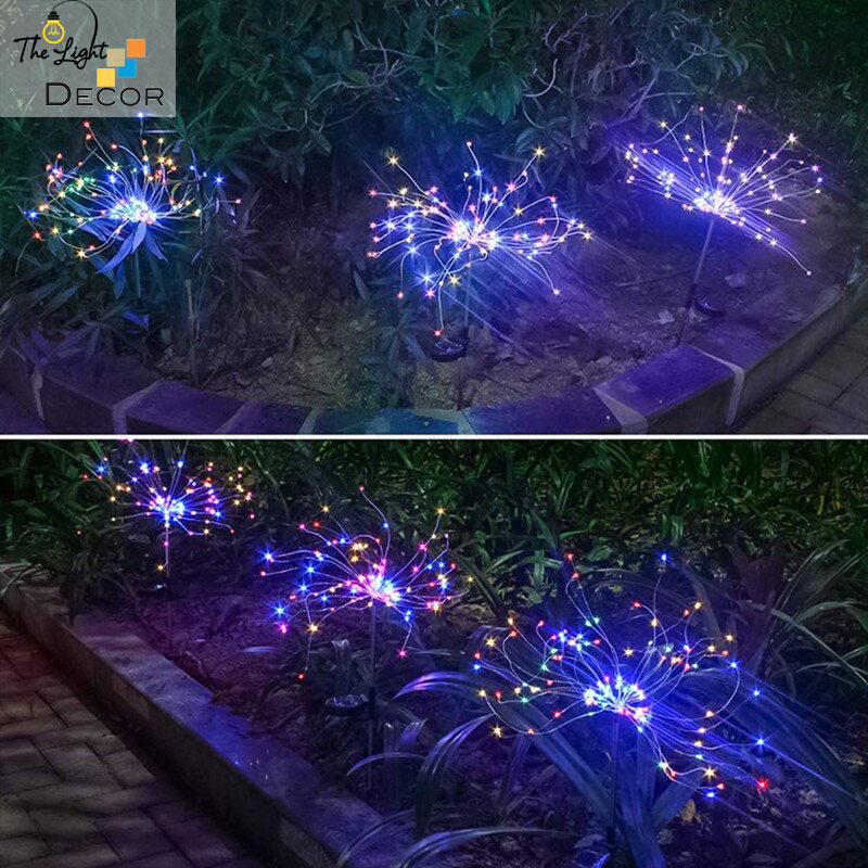 Đèn led năng lượng mặt trời DIY The Ligh Decor Trang Trí Sân Vườn, Con Đường Chống Thấm Nước Sân Bãi Cỏ 120 Led