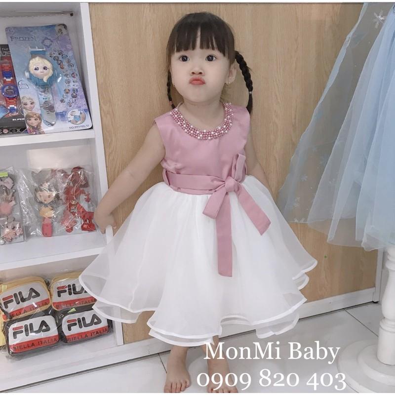VÁY ĐẦM CÔNG CHÚA HOA HỒNG CHO BÉ