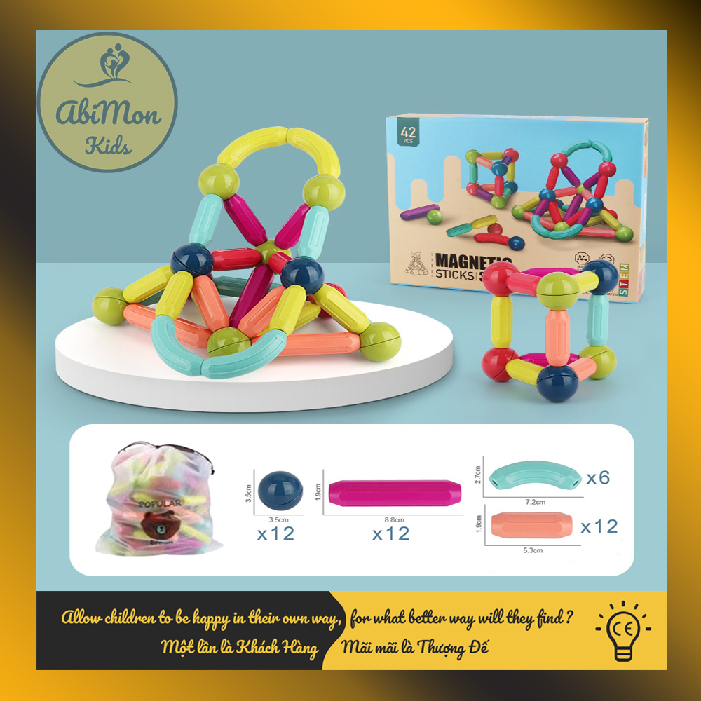 TẶNG QUÀ || Bộ Xếp Hình Nam Châm Cho Bé  || Montessori cao cấp || Đồ chơi Gỗ - Giáo Dục - An toàn - Thông minh