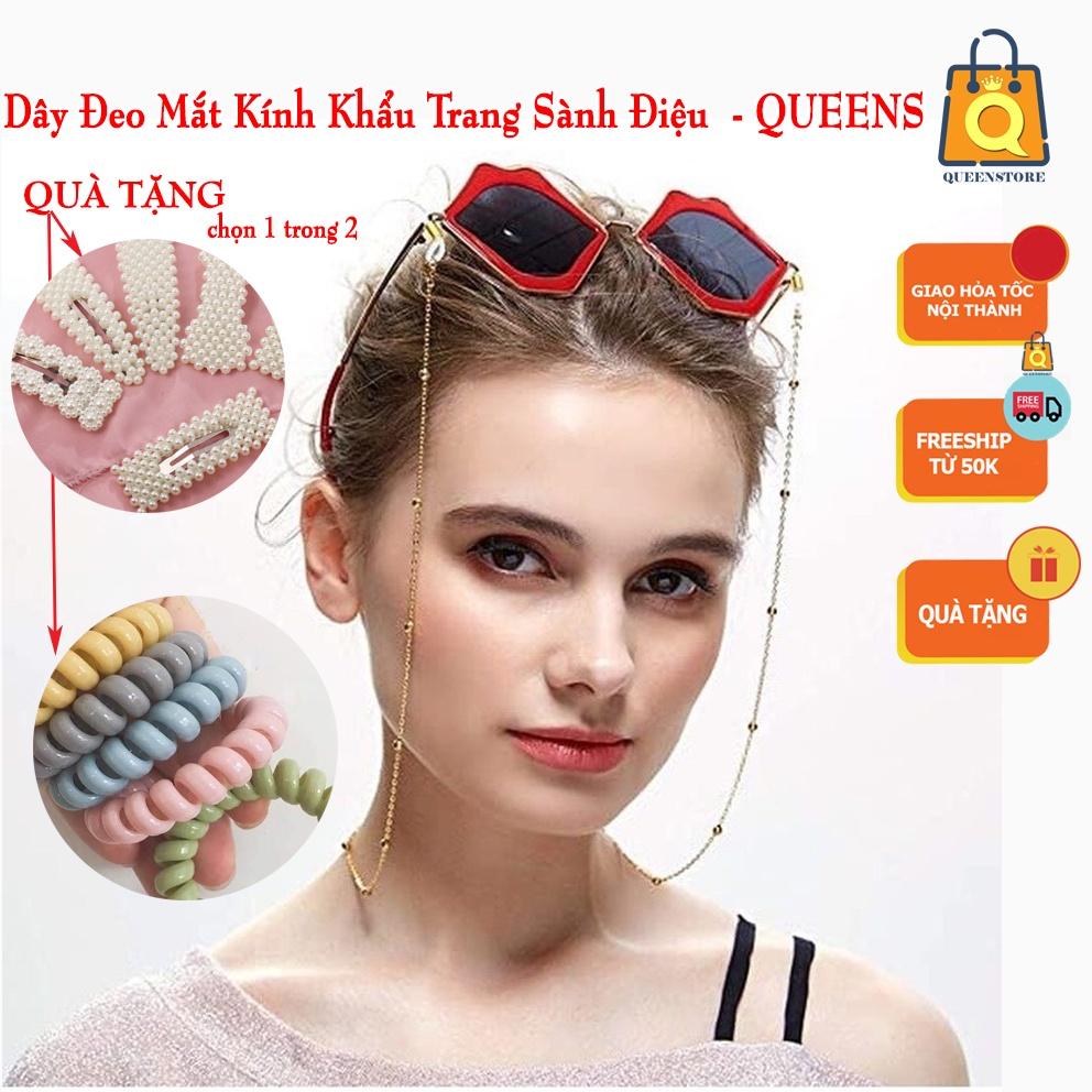 Dây Đeo Khẩu Trang Mắt Kính Chống Rơi Sành Điệu Mới Về Phong Cách Hàn Quốc Quyến Rũ Ấn Tượng - QUEENS