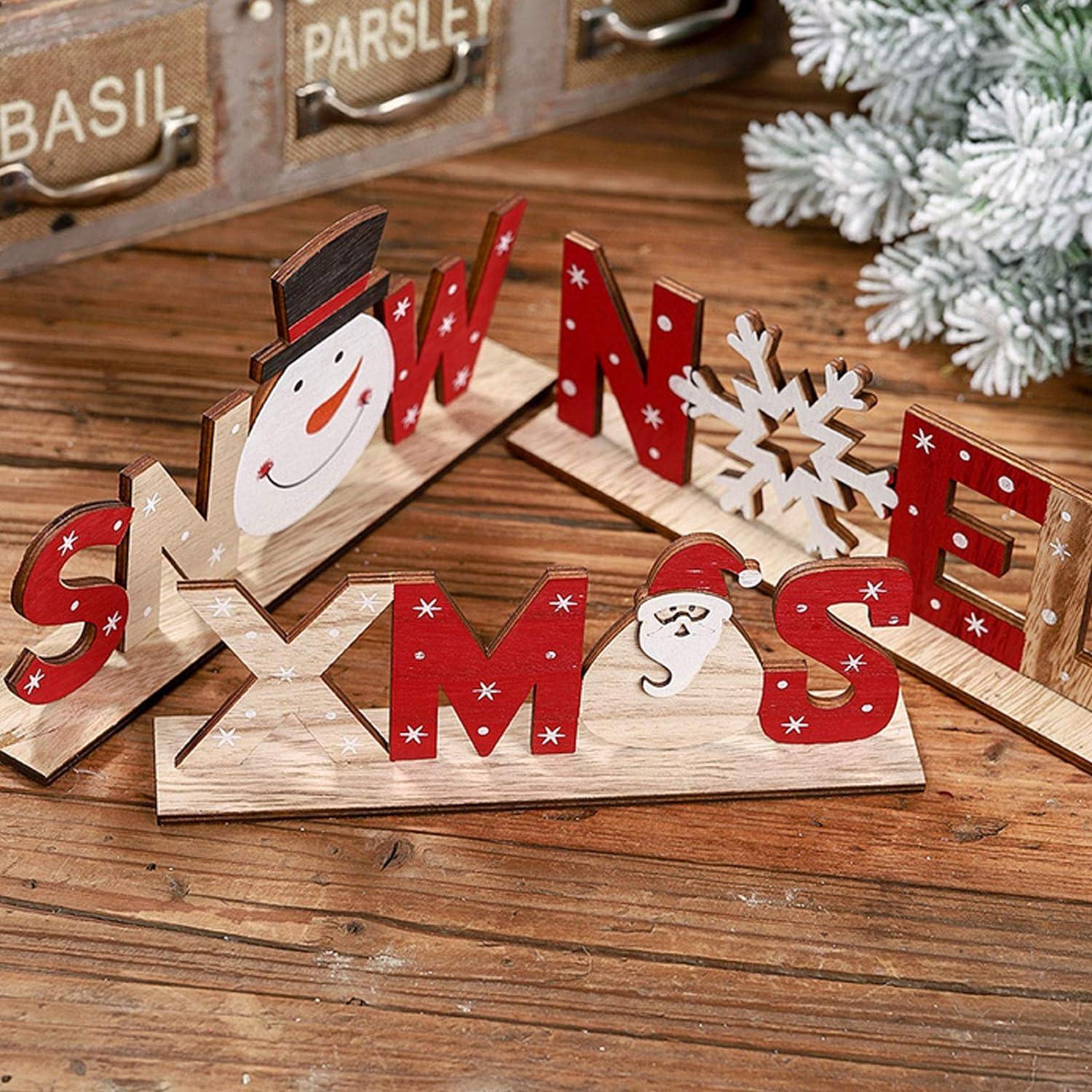 Trang trí Giáng sinh Bois, 3 chiếc trang trí Giáng sinh, Giáng sinh tuyết xmas thư trang trí bàn Giáng sinh cho nhà trang trí nhà lễ hội ngày lễ