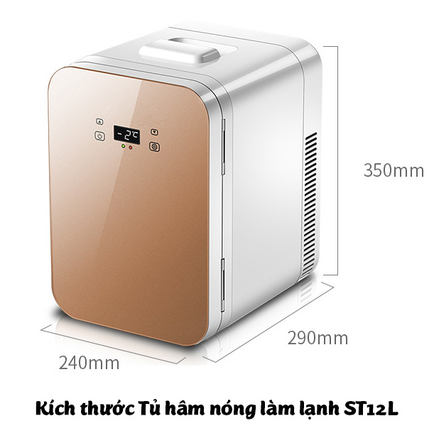 (Bh 1 năm) Tủ lạnh mini 12 lít SAST ST12L 2 chế độ làm lạnh hâm nóng cho gia đình và trên ô tô hiển thị nhiệt độ