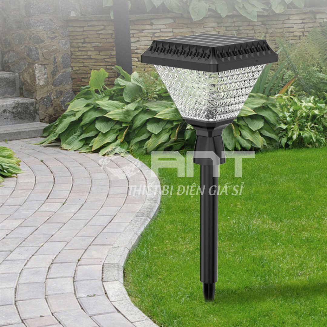 Đèn Led Năng Lượng Mặt Trời Ngoài Trời Đèn Trụ Sân Vườn Chống Nước Đèn Cột Chống Nước IP65 Sạc Năng Lượng Mặt Trời