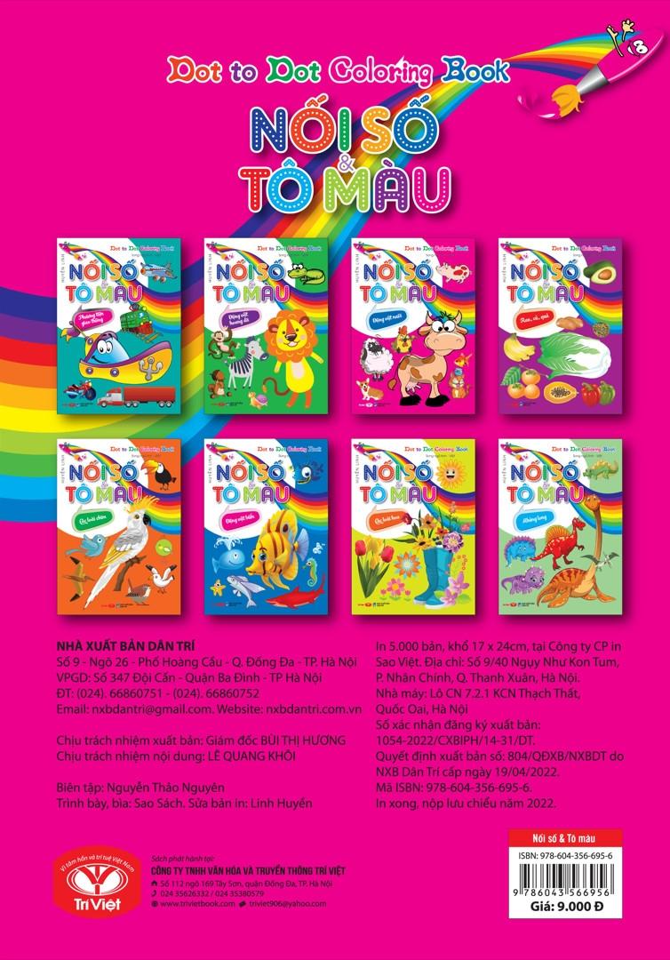 Dot To Dot Coloring Book - Nối Số & Tô Màu - Động Vật Nuôi