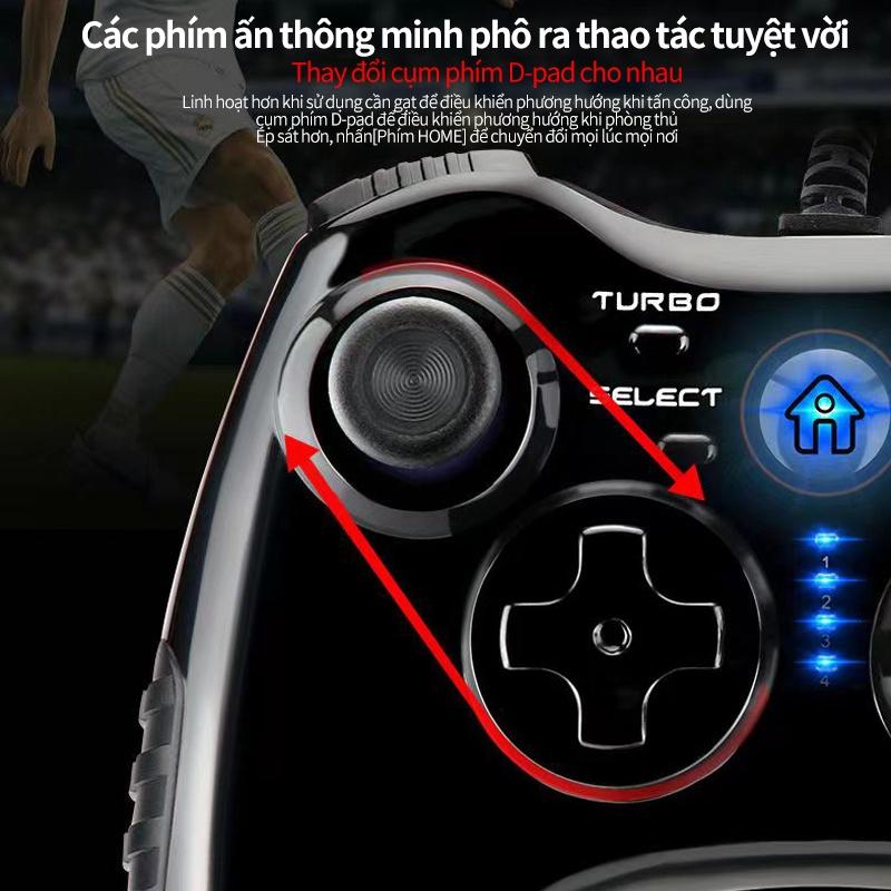 Tay cầm chơi game có dây USB Máy tính TV home Steam PS3 hai người Điện thoại android tay cầm rung pc360